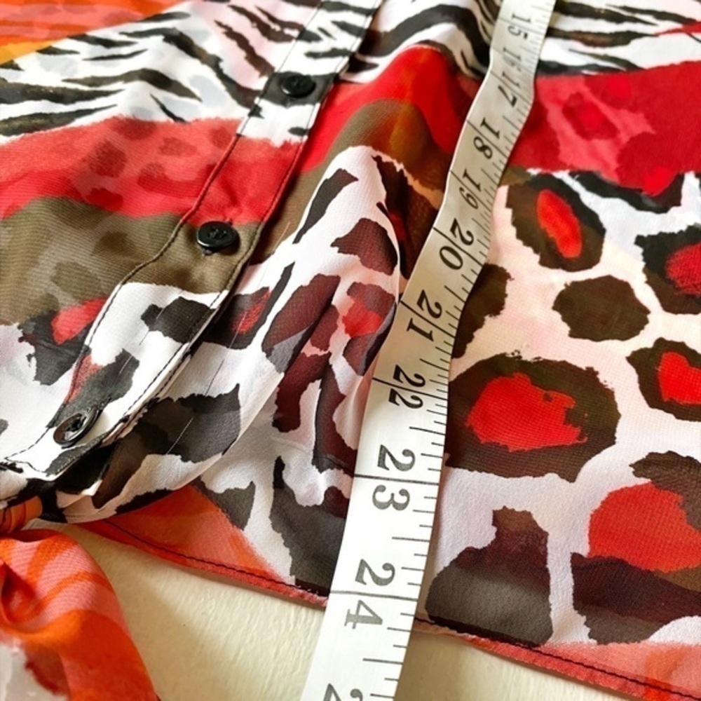 Chico’s Semi Sheer Multicolored Animal Print Tank Top - Picture 8 of 9